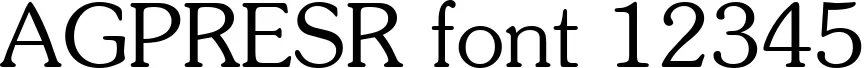 Dynamic AGPRESR Font Preview https://safirsoft.com