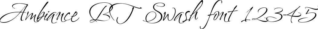 Dynamic Ambiance BT Swash Font Preview https://safirsoft.com