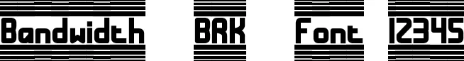 Dynamic Bandwidth  BRK  Font Preview https://safirsoft.com