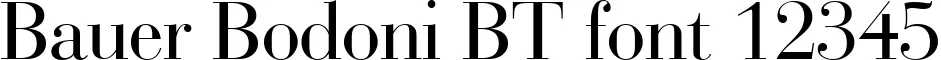 Dynamic Bauer Bodoni BT Font Preview https://safirsoft.com