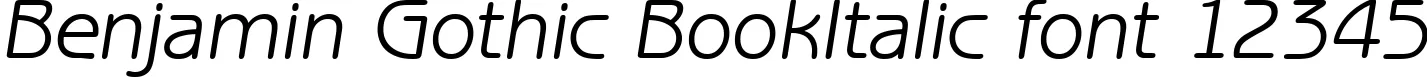 Dynamic Benjamin Gothic BookItalic Font Preview https://safirsoft.com