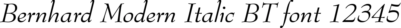 Dynamic Bernhard Modern Italic BT Font Preview https://safirsoft.com
