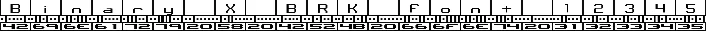Dynamic Binary X BRK Font Preview https://safirsoft.com