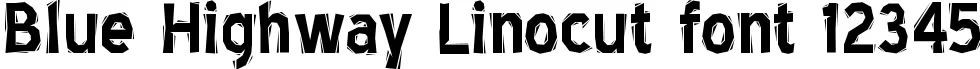 Dynamic Blue Highway Linocut Font Preview https://safirsoft.com