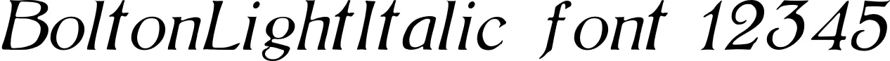 Dynamic BoltonLightItalic Font Preview https://safirsoft.com
