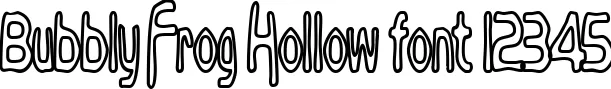 Dynamic Bubbly Frog Hollow Font Preview https://safirsoft.com