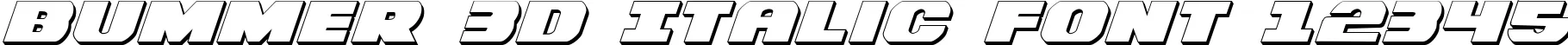 Dynamic Bummer 3D Italic Font Preview https://safirsoft.com