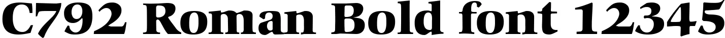Dynamic C792 Roman Bold Font Preview https://safirsoft.com