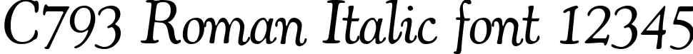 Dynamic C793 Roman Italic Font Preview https://safirsoft.com