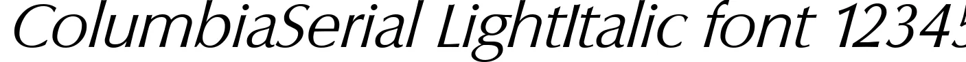 Dynamic ColumbiaSerial LightItalic Font Preview https://safirsoft.com