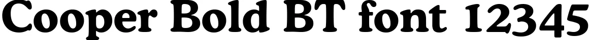 Dynamic Cooper Bold BT Font Preview https://safirsoft.com