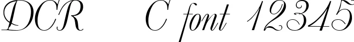Dynamic DCR    C Font Preview https://safirsoft.com