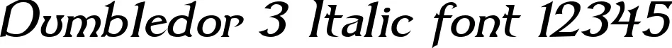 Dynamic Dumbledor 3 Italic Font Preview https://safirsoft.com