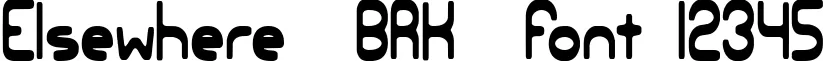 Dynamic Elsewhere  BRK  Font Preview https://safirsoft.com