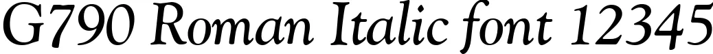Dynamic G790 Roman Italic Font Preview https://safirsoft.com