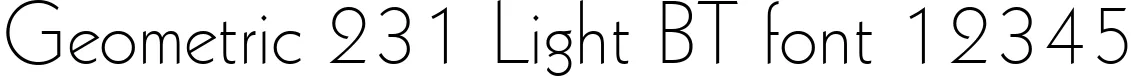 Dynamic Geometric 231 Light BT Font Preview https://safirsoft.com