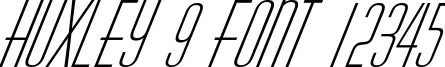 Dynamic HUXLEY 9 Font Preview https://safirsoft.com