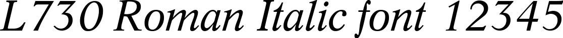 Dynamic L730 Roman Italic Font Preview https://safirsoft.com