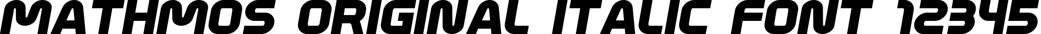 Dynamic Mathmos Original Italic Font Preview https://safirsoft.com