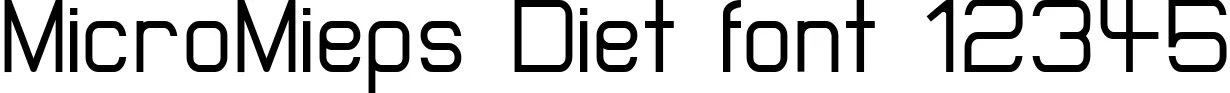 Dynamic MicroMieps Diet Font Preview https://safirsoft.com