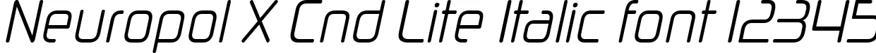 Dynamic Neuropol X Cnd Lite Italic Font Preview https://safirsoft.com