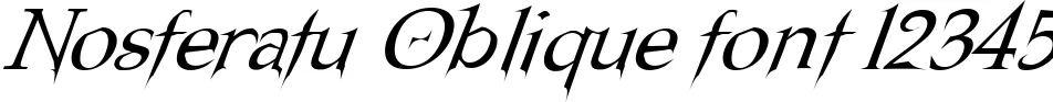 Dynamic Nosferatu Oblique Font Preview https://safirsoft.com