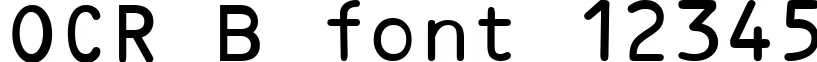 Dynamic OCR B Font Preview https://safirsoft.com