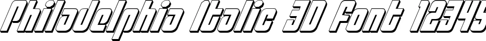 Dynamic Philadelphia Italic 3D Font Preview https://safirsoft.com