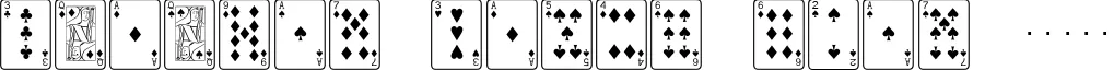 Dynamic Playing Cards Font Preview https://safirsoft.com