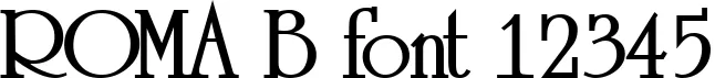 Dynamic ROMA B Font Preview https://safirsoft.com