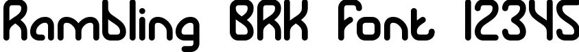 Dynamic Rambling BRK Font Preview https://safirsoft.com