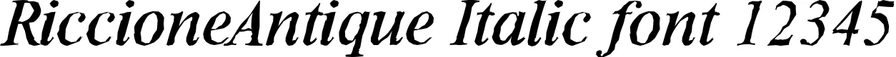 Dynamic RiccioneAntique Italic Font Preview https://safirsoft.com