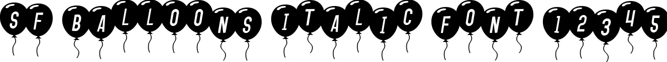 Dynamic SF Balloons Italic Font Preview https://safirsoft.com