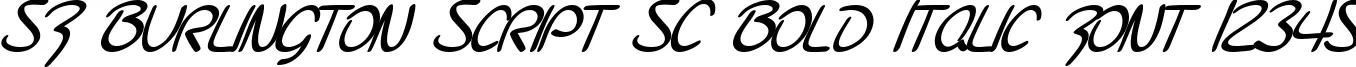 Dynamic SF Burlington Script SC Bold Italic Font Preview https://safirsoft.com