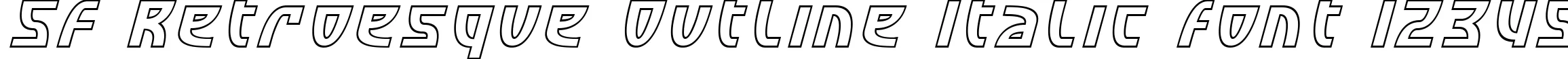 Dynamic SF Retroesque Outline Italic Font Preview https://safirsoft.com