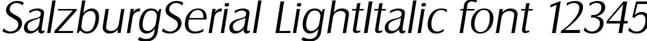 Dynamic SalzburgSerial LightItalic Font Preview https://safirsoft.com