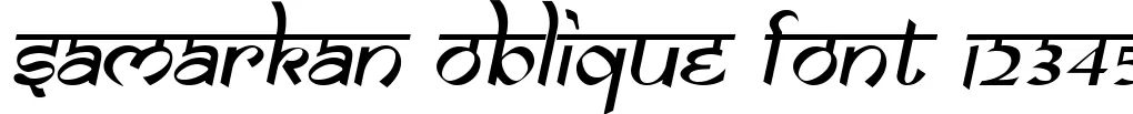 Dynamic Samarkan Oblique Font Preview https://safirsoft.com