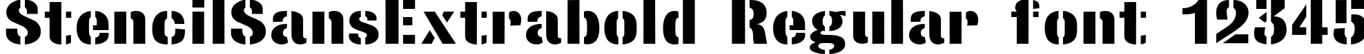 Dynamic StencilSansExtrabold Regular Font Preview https://safirsoft.com