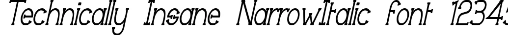 Dynamic Technically Insane NarrowItalic Font Preview https://safirsoft.com