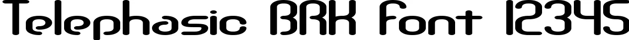 Dynamic Telephasic BRK Font Preview https://safirsoft.com