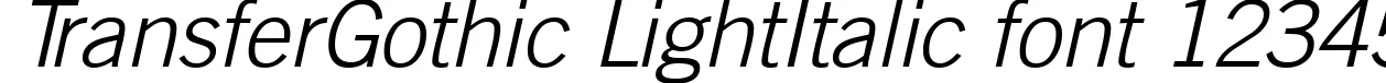 Dynamic TransferGothic LightItalic Font Preview https://safirsoft.com
