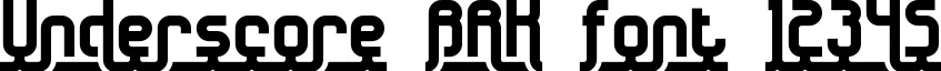 Dynamic Underscore BRK Font Preview https://safirsoft.com