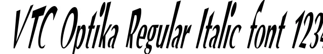 Dynamic VTC Optika Regular Italic Font Preview https://safirsoft.com