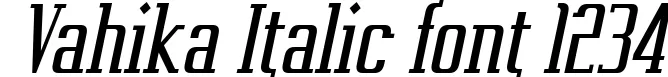 Dynamic Vahika Italic Font Preview https://safirsoft.com