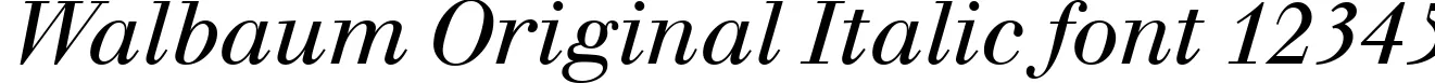 Dynamic Walbaum Original Italic Font Preview https://safirsoft.com