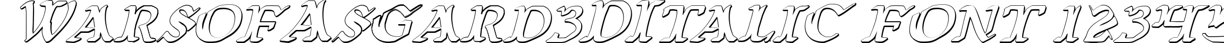 Dynamic WarsofAsgard3DItalic Font Preview https://safirsoft.com