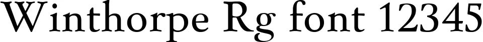 Dynamic Winthorpe Rg Font Preview https://safirsoft.com