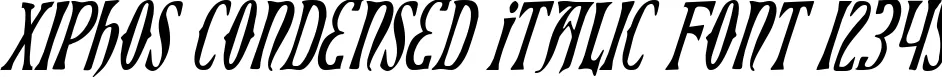 Dynamic Xiphos Condensed Italic Font Preview https://safirsoft.com
