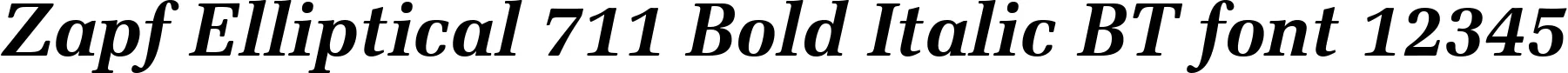 Dynamic Zapf Elliptical 711 Bold Italic BT Font Preview https://safirsoft.com