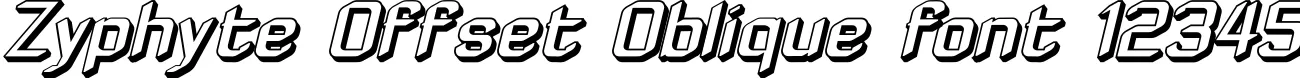 Dynamic Zyphyte Offset Oblique Font Preview https://safirsoft.com